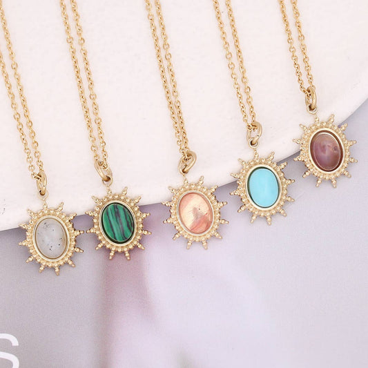 NATURAL STONE PENDANT NECKLACE