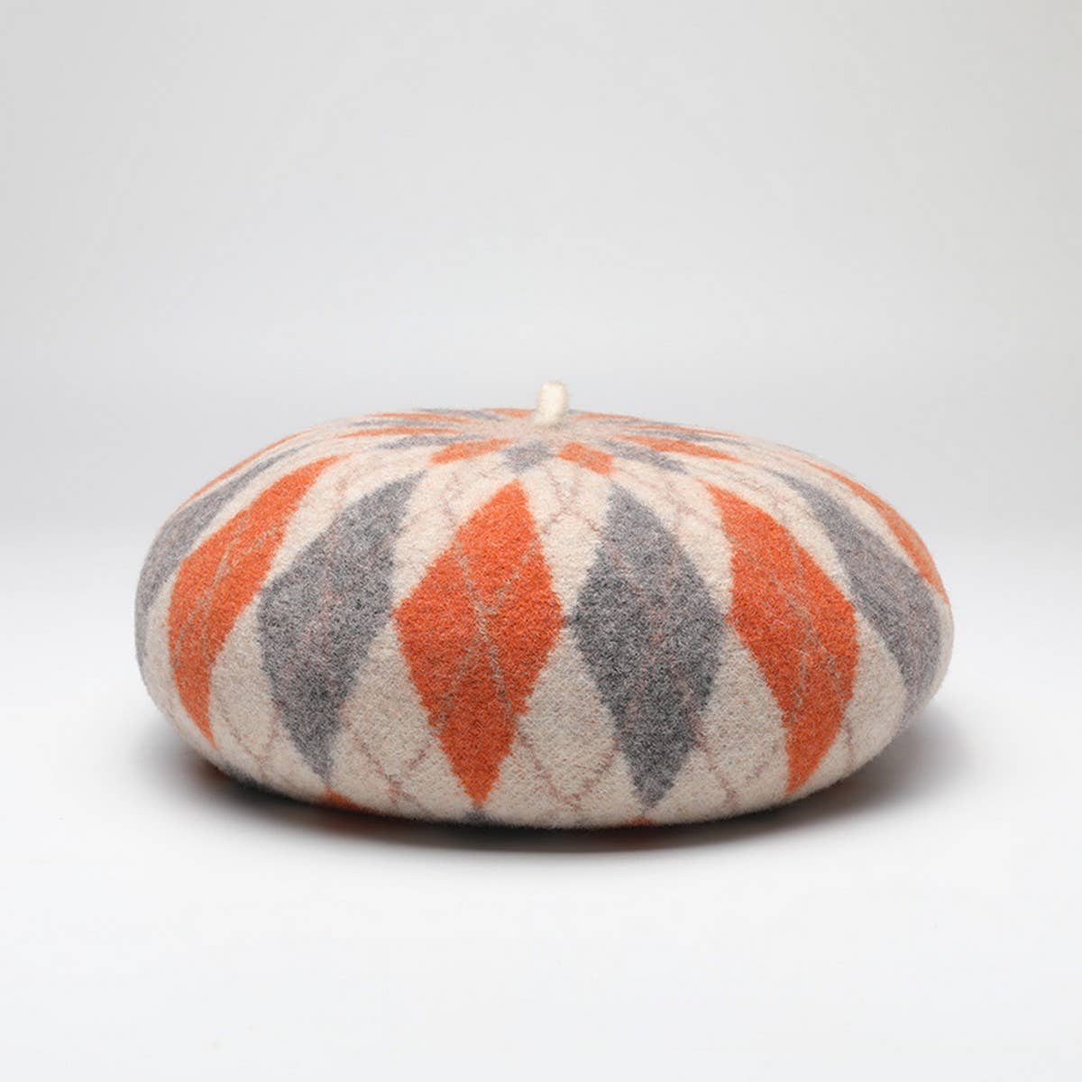 PLAID BERET THICKENED WARM CONTRAST PAINTER HAT_CWAH1098