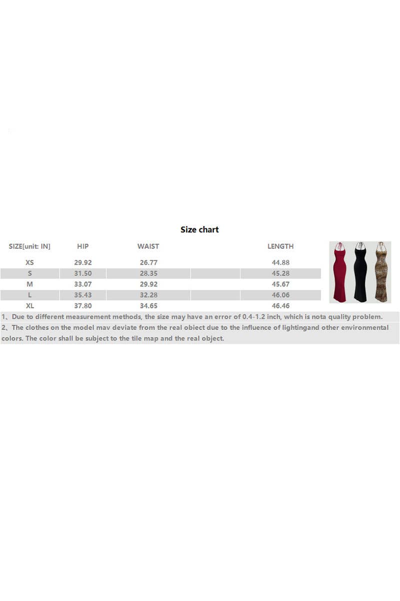 CWDMD4713_SEXY HALTER NECK SUSPENDER SLIM BACKLESS DRESS