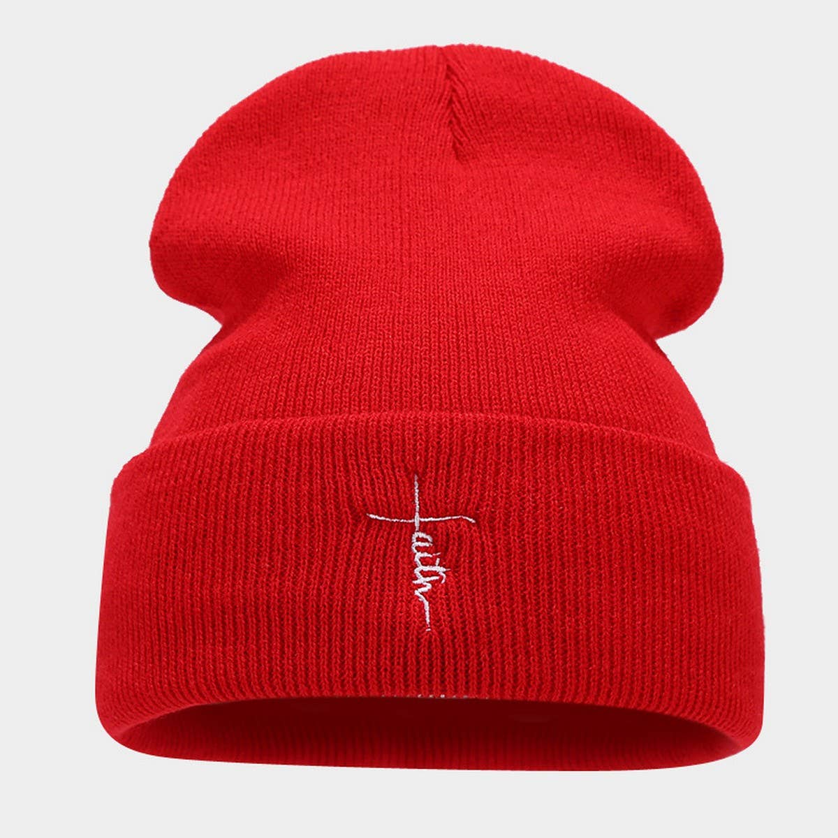 LETTER EMBROIDERY CIRCULAR  HIP HOP KNITTED HAT_CWAH2088