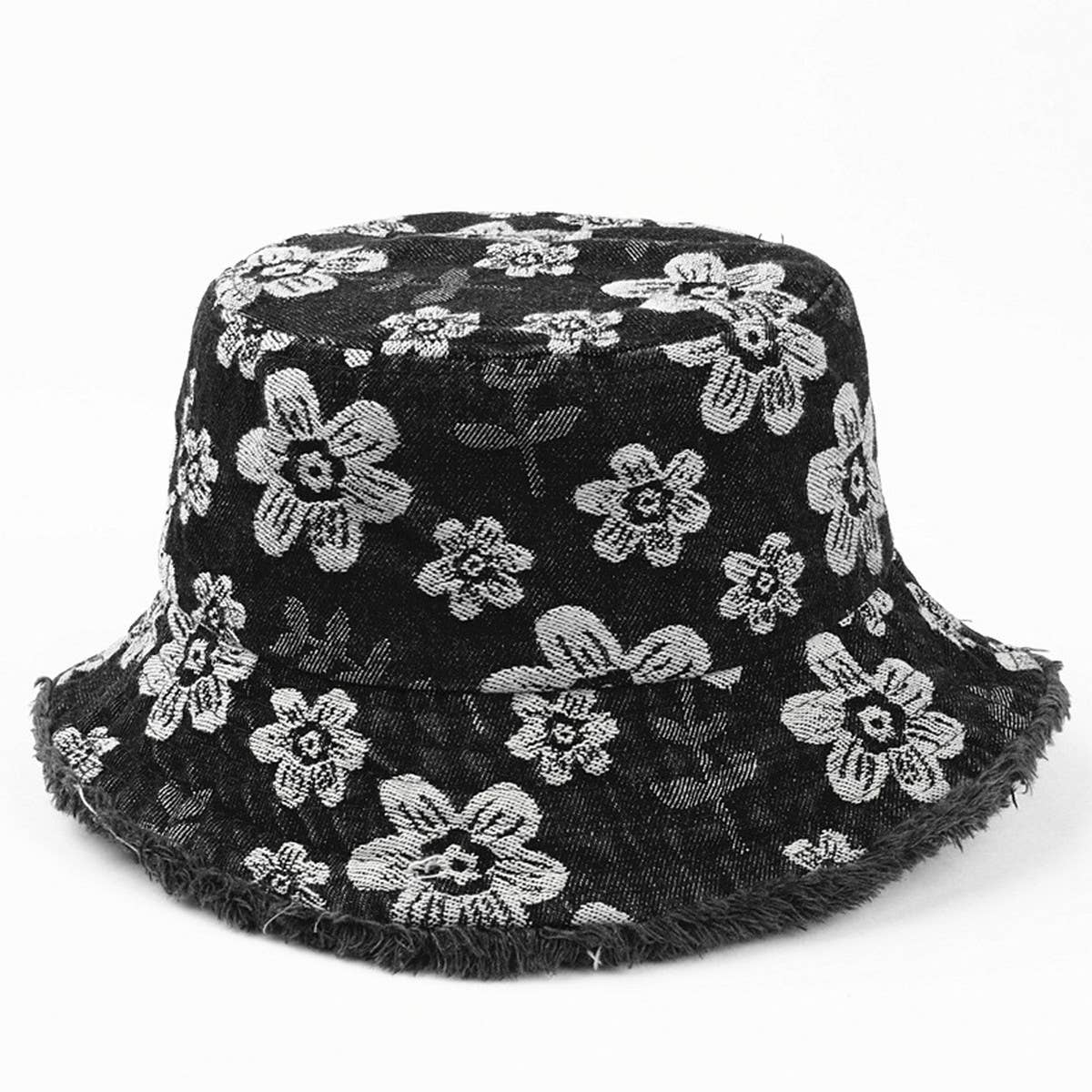 FRESH FLOWER EMBROIDERED BUCKET HAT_CWAH1550