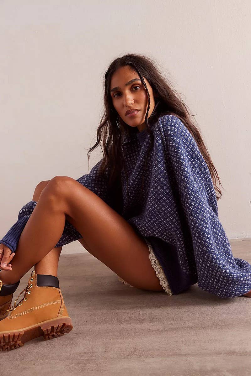 CWOSWL6263_PULLOVER JACQUARD LONG-SLEEVED CREW NECK SWEATER