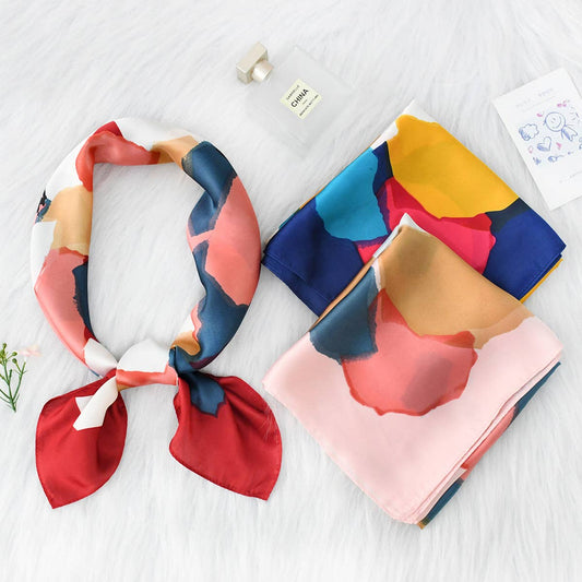 Polka Dot Satin Neck Scarf ??Office & Flight Style_CWASC1157
