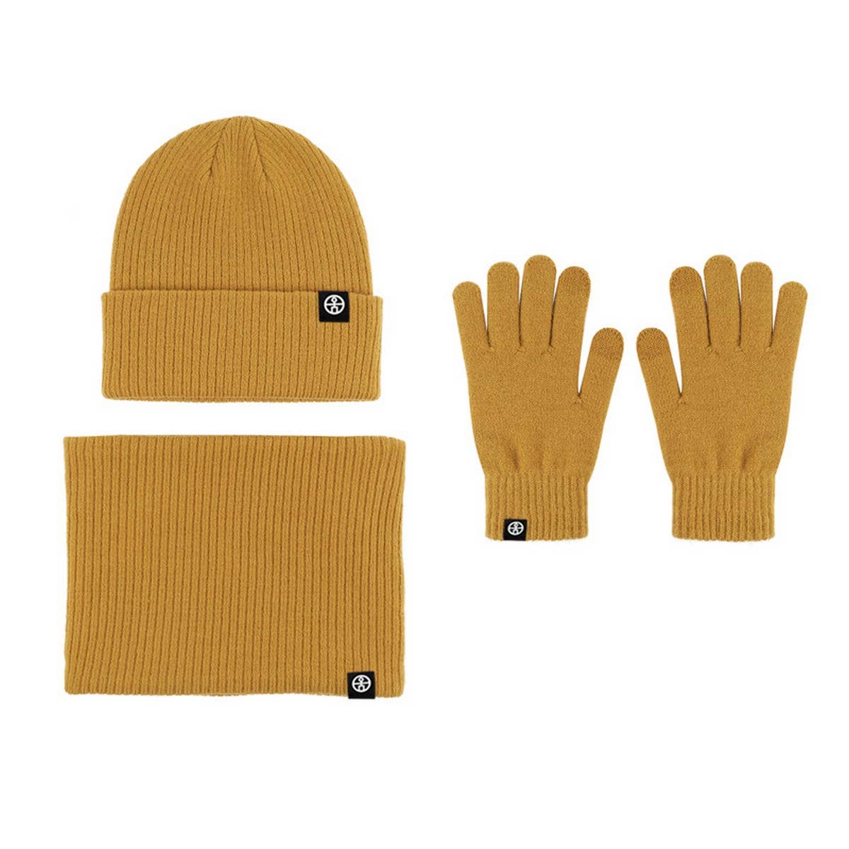 WINTER WARM WOOL HAT SCARF GLOVES THREE-PIECE SET
