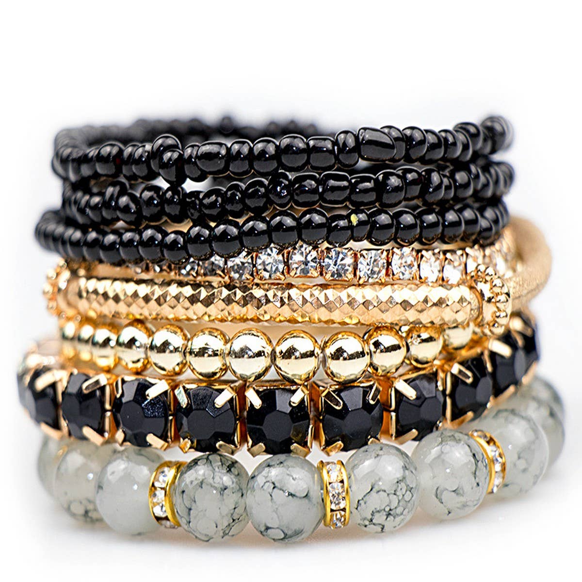 BOHEMIAN CREATIVE GLASS BEAD BRACELET_CWASC0690