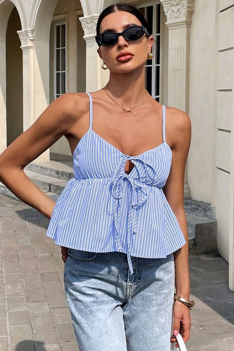 CWTTSL0439_SUMMER SEXY HOT GIRL SUSPENDER STRIPED VEST