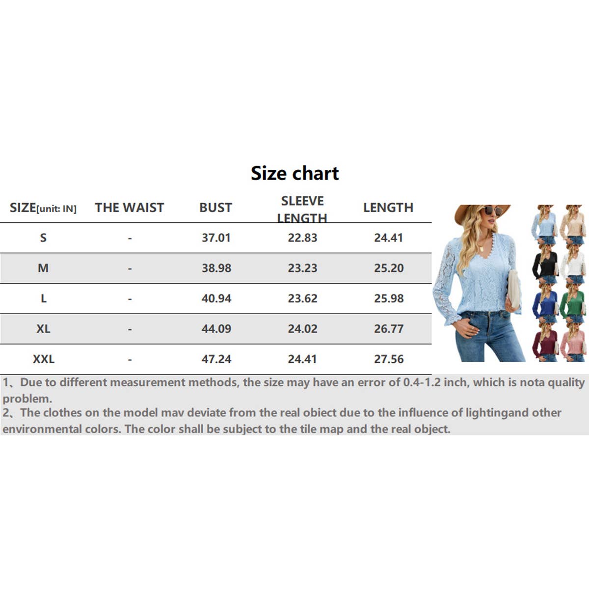 Cut-out lace sexy long sleeve lace top