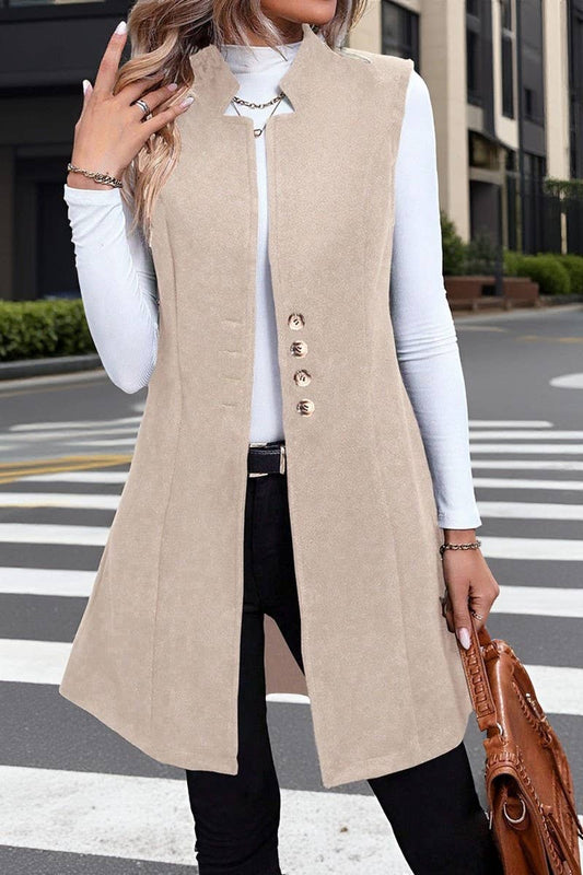 CWOV00141_SOLID WOOL BLEND SLEEVELESS BLAZER VEST