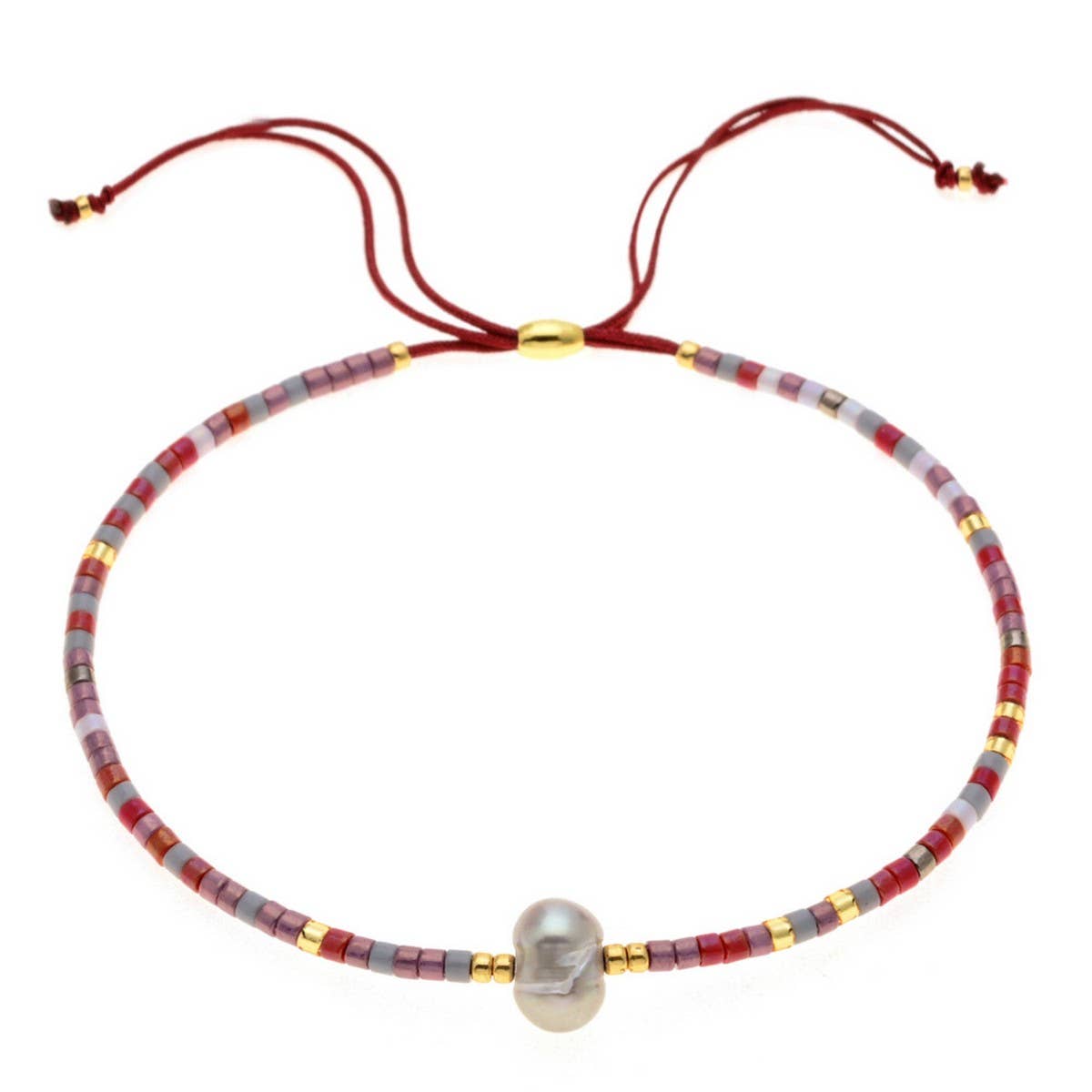 HAND-WOVEN FASHIONABLE RICE BEADS BRACELET_CWAB4620