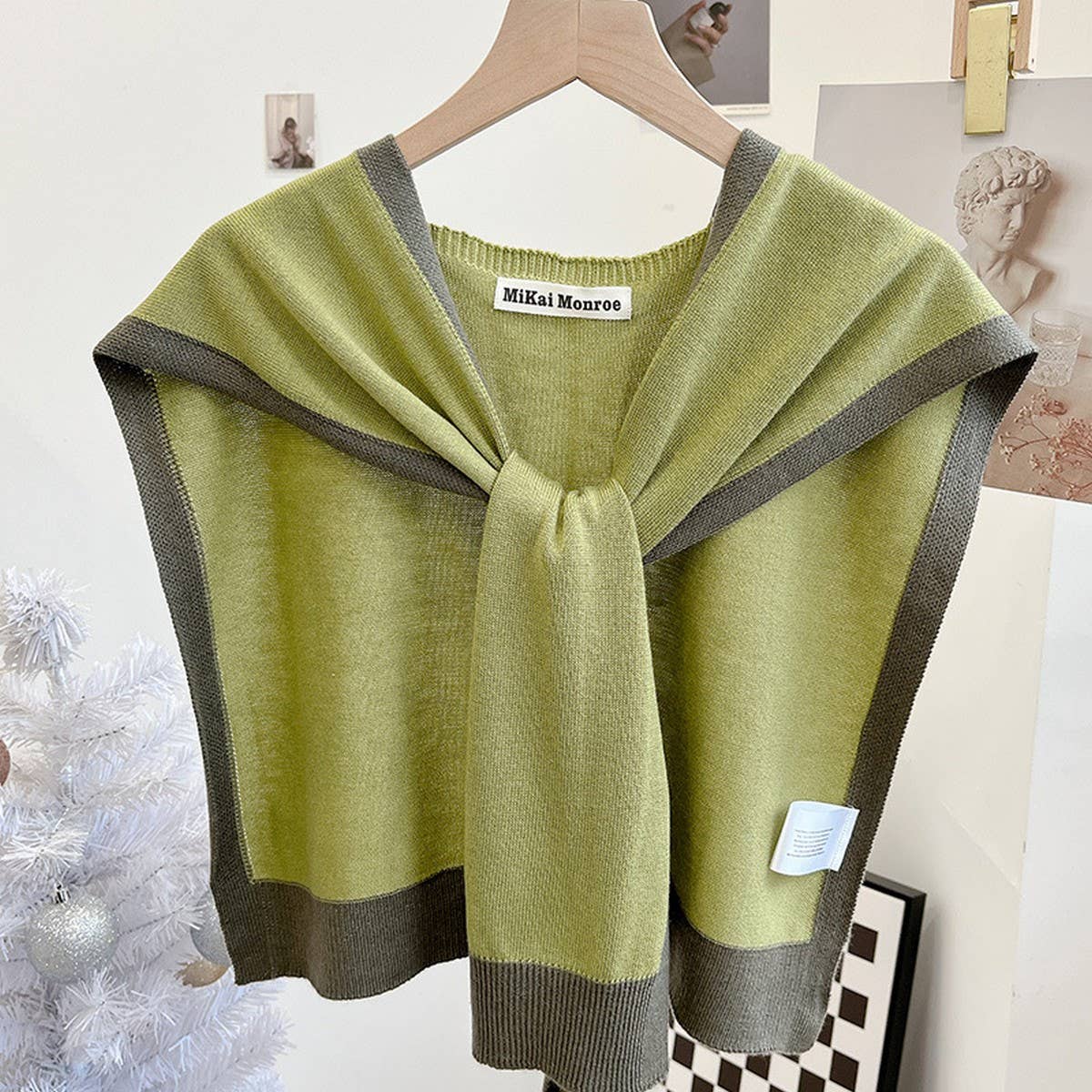 CWASC03119_KNIT CROSS SHAWL CAPE SCARF FOR WOMEN