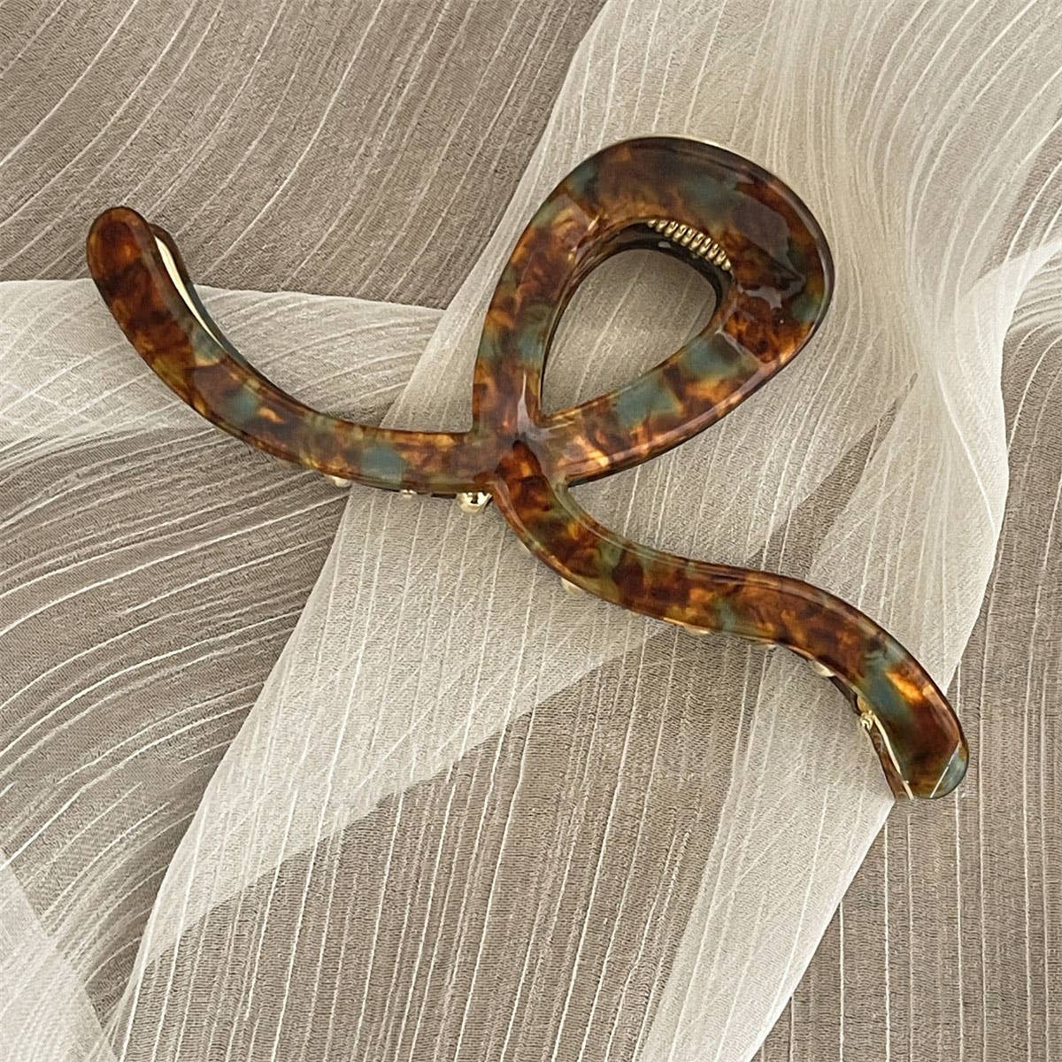 Acetate Metal Hair Claw for Thick Hair, Firm Grip_CWAHA0451