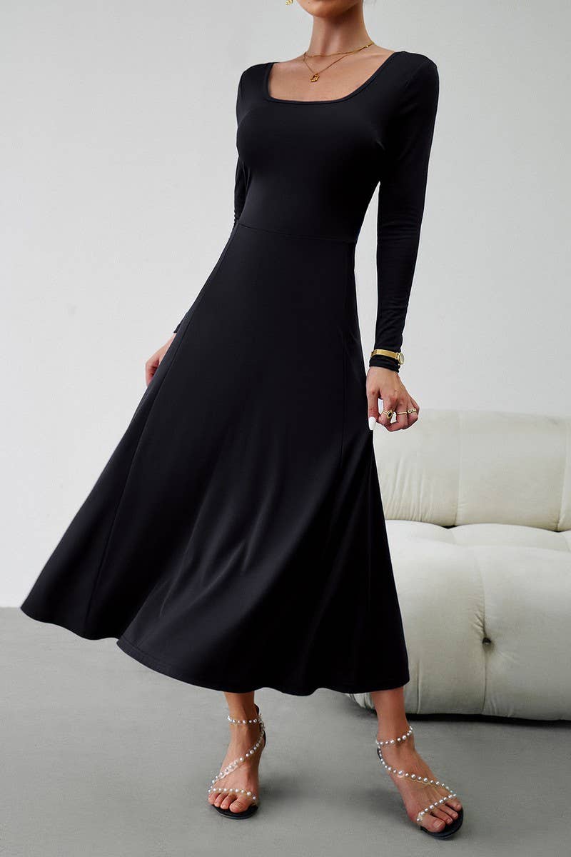 CWDMD1104_Sweetheart Neck Long Sleeve Maxi Evening Dress