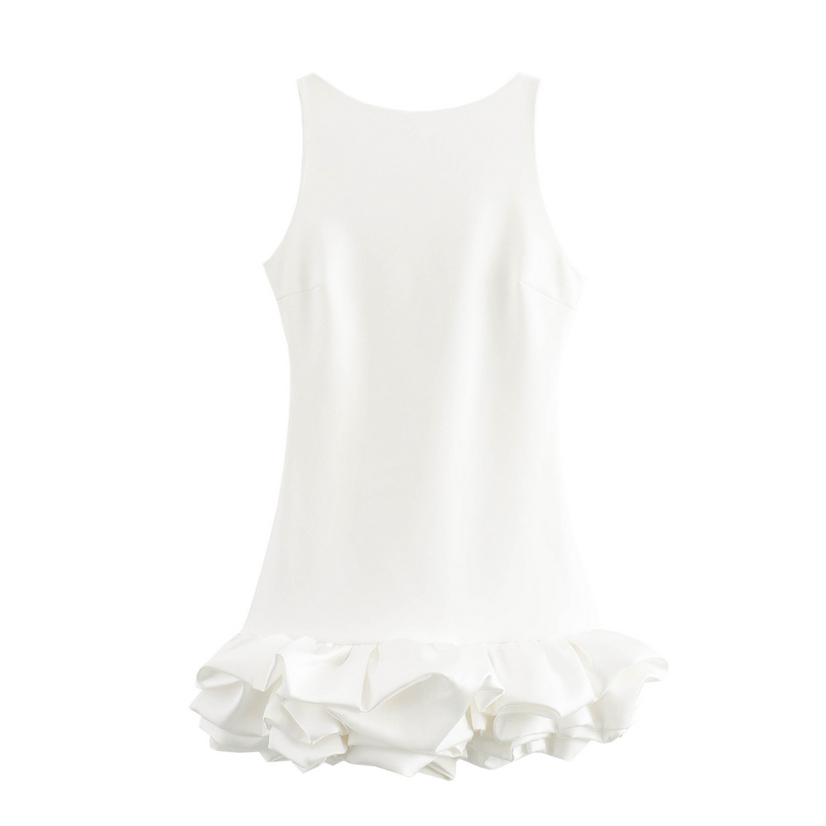 Chic Ruffle Accent Dress - French Design Dress