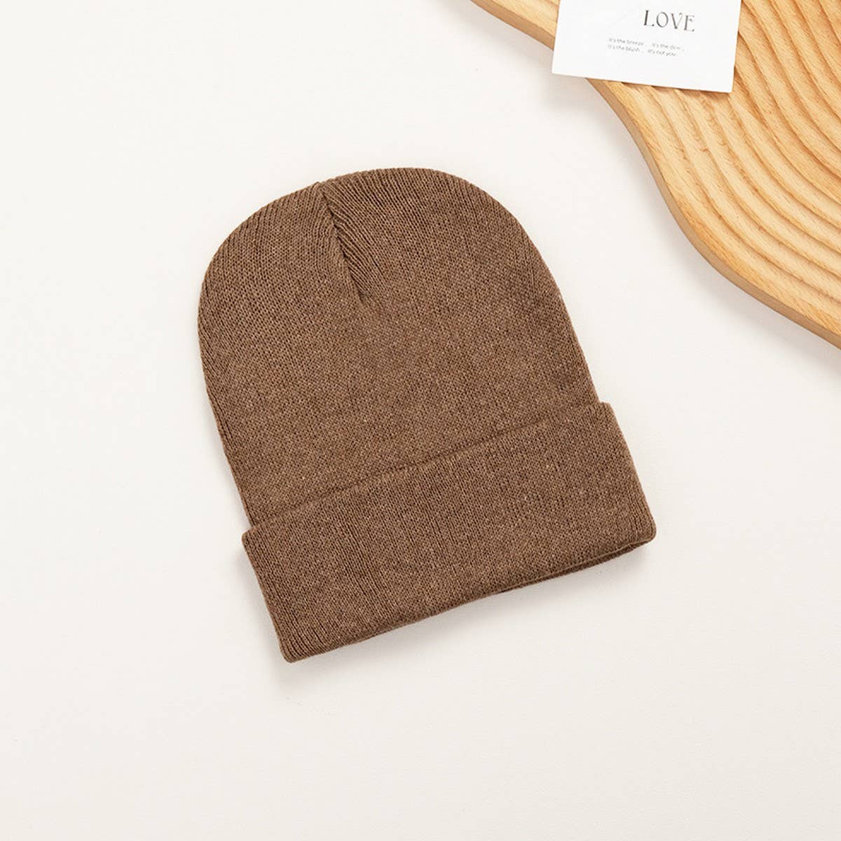 CWAH04340_MENS BLACK PLAIN KNIT BEANIE HAT POLYESTER