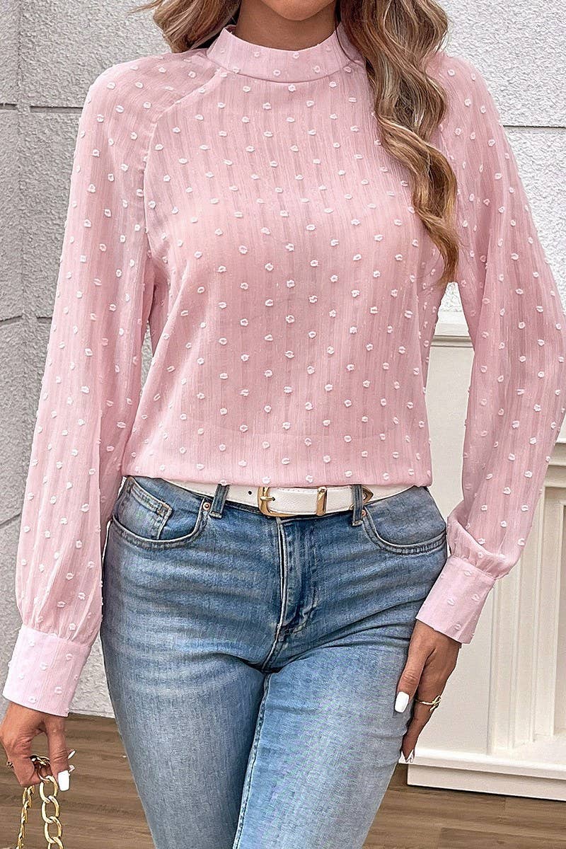 CWTBLL3847_LONG SLEEVE CUTOUT DETAIL PULLOVER SHIRT