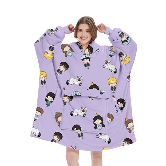 Pullover Hoodie Blanket for Outdoor & TV Lounging_CWAHA6526