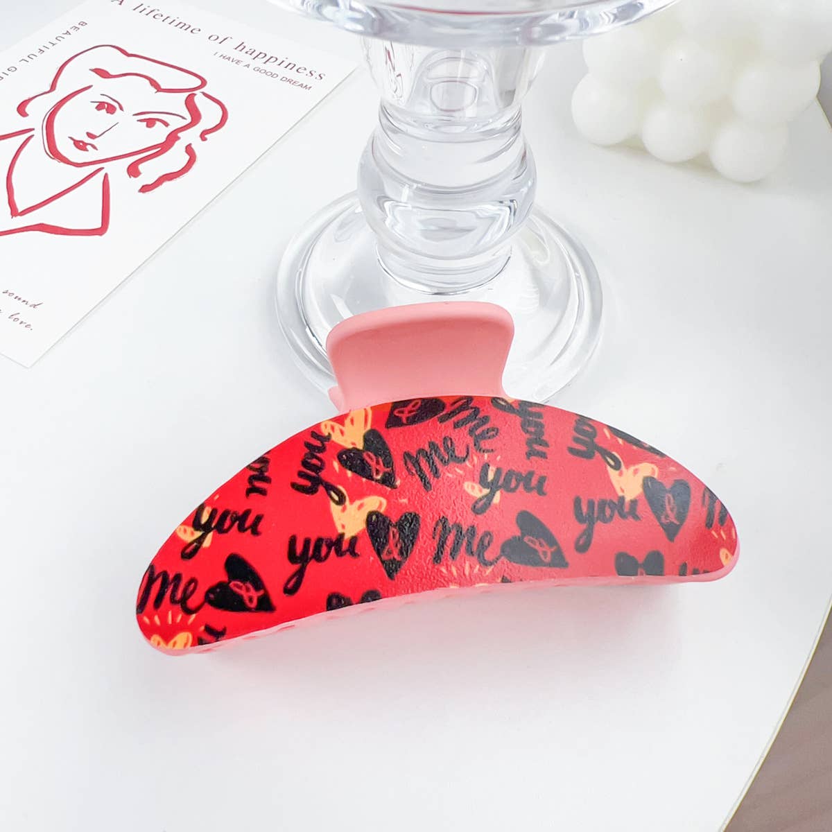 Romantic love plastic hairpins Valentine's Day