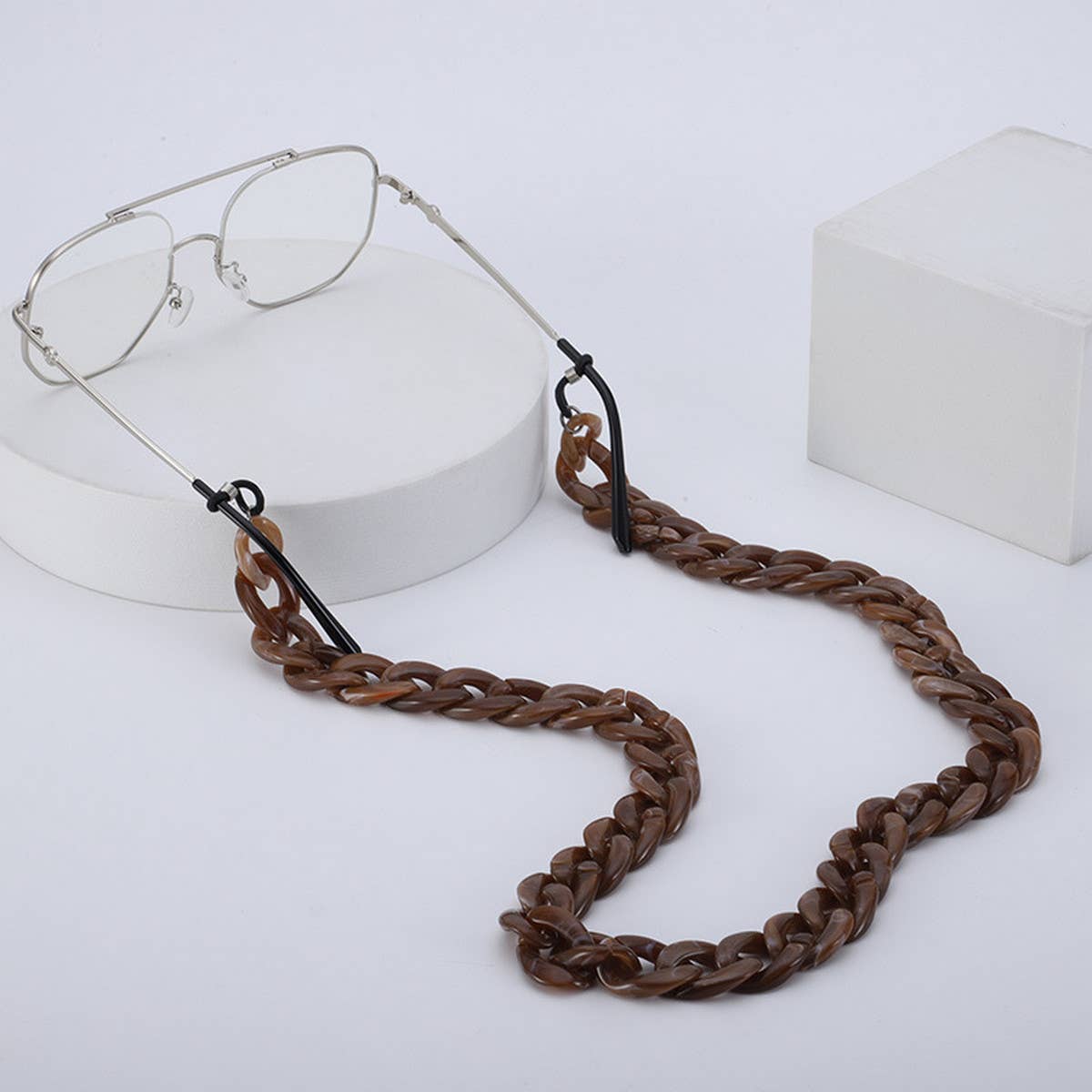 WOMEN CHAIN IRREGULAR GLASSES HANGING CHAIN