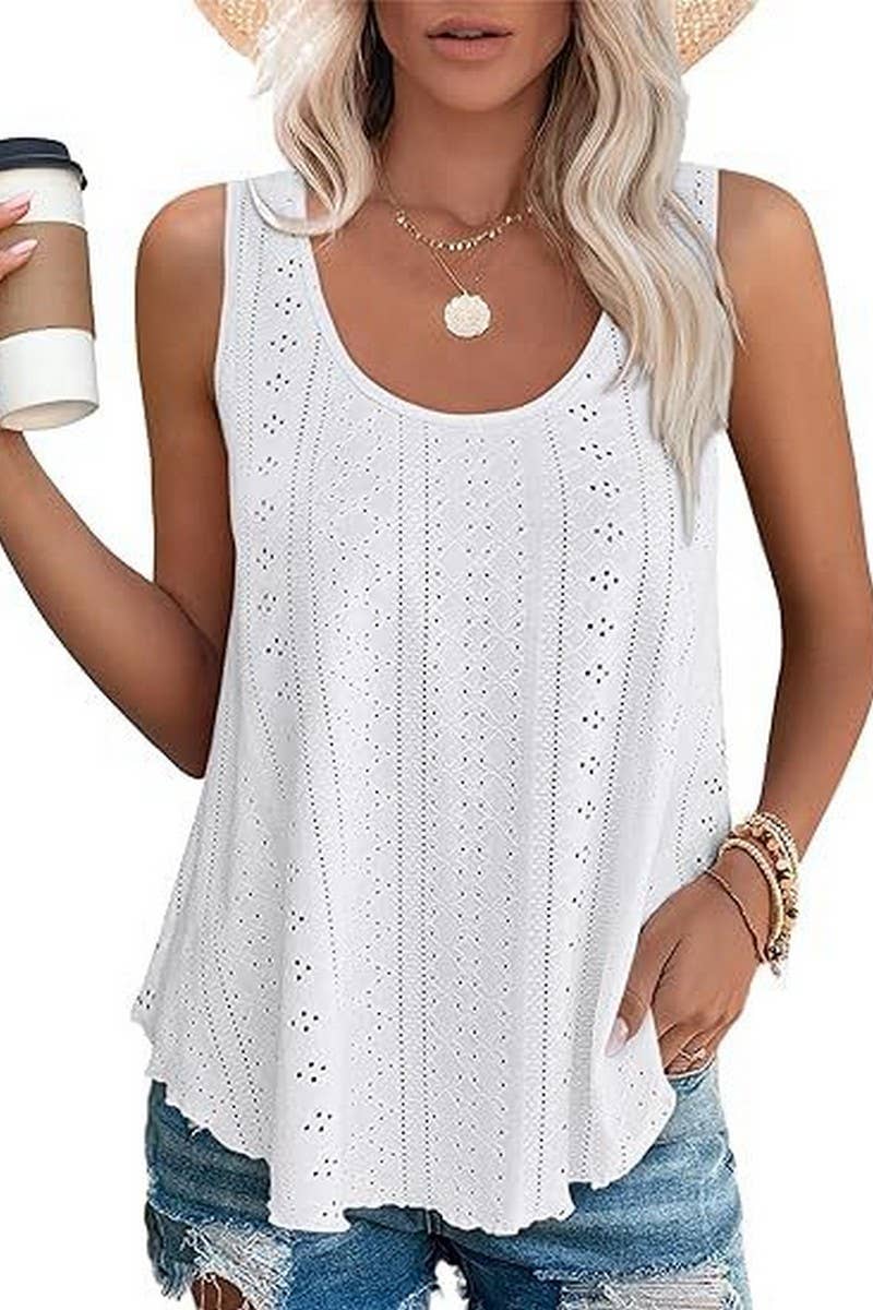 CWTTSL0235_Round Neck Sleeveless Knit Top