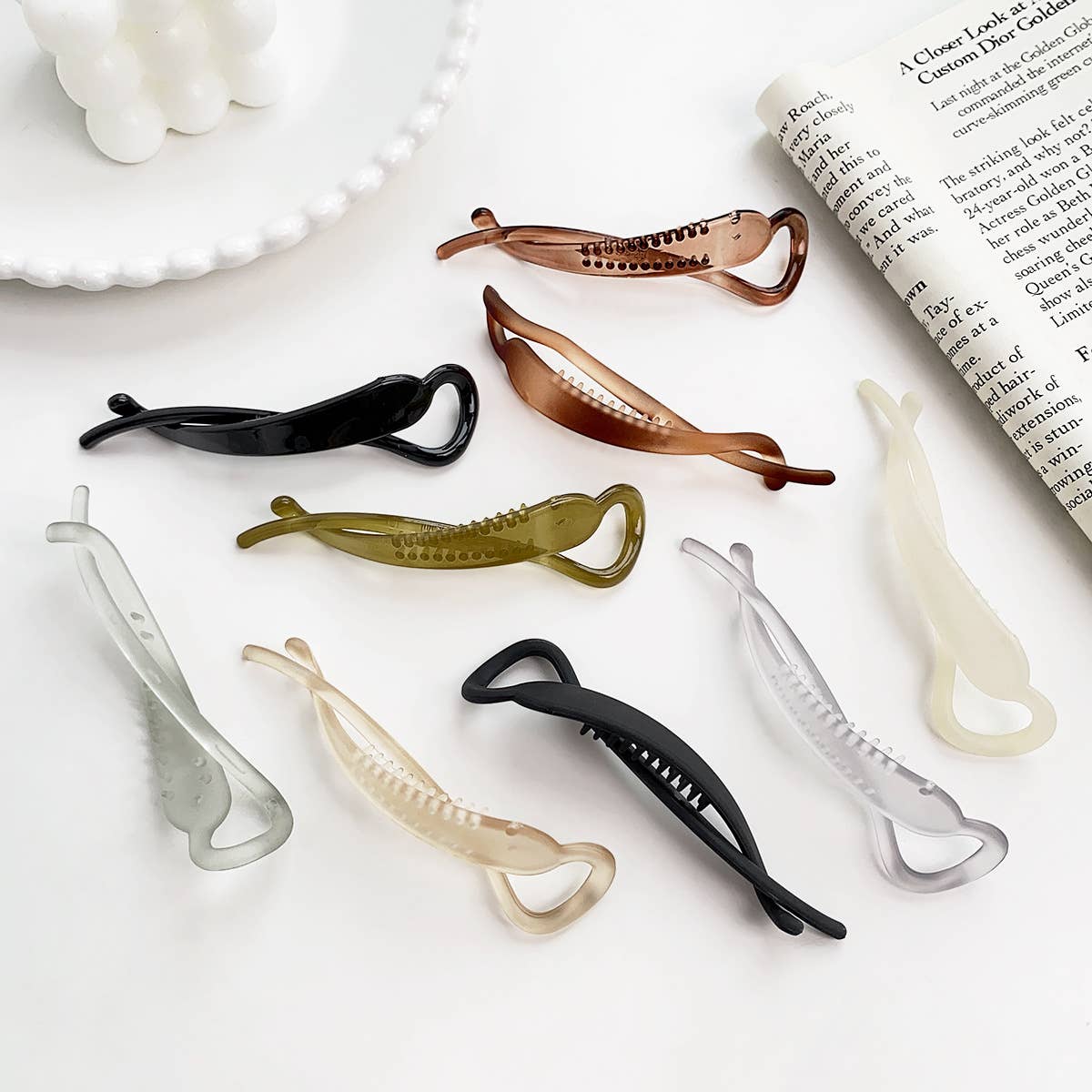 Simple banana clip vertical ponytail hair clip