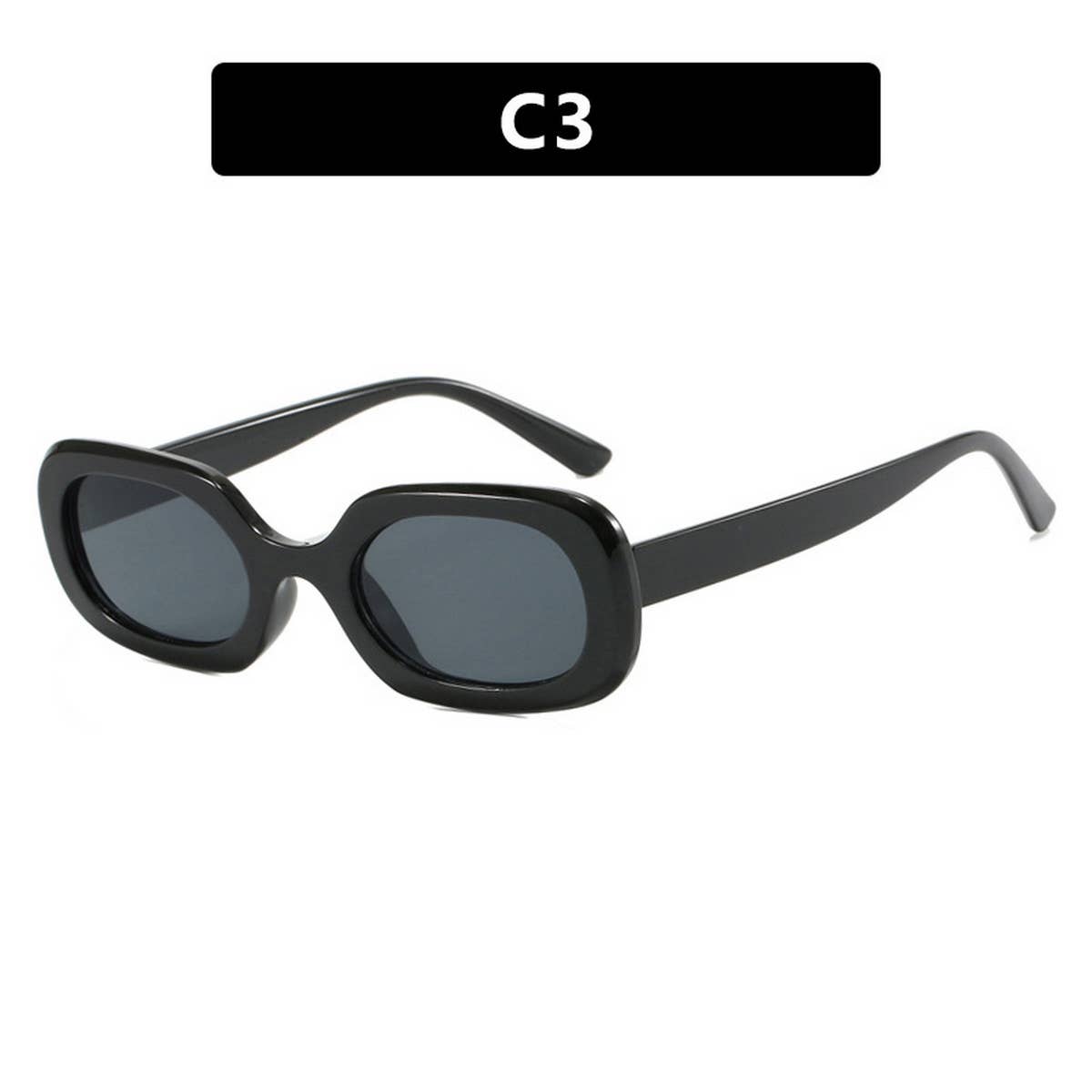 VINTAGE OVAL PLAID SUNGLASSES