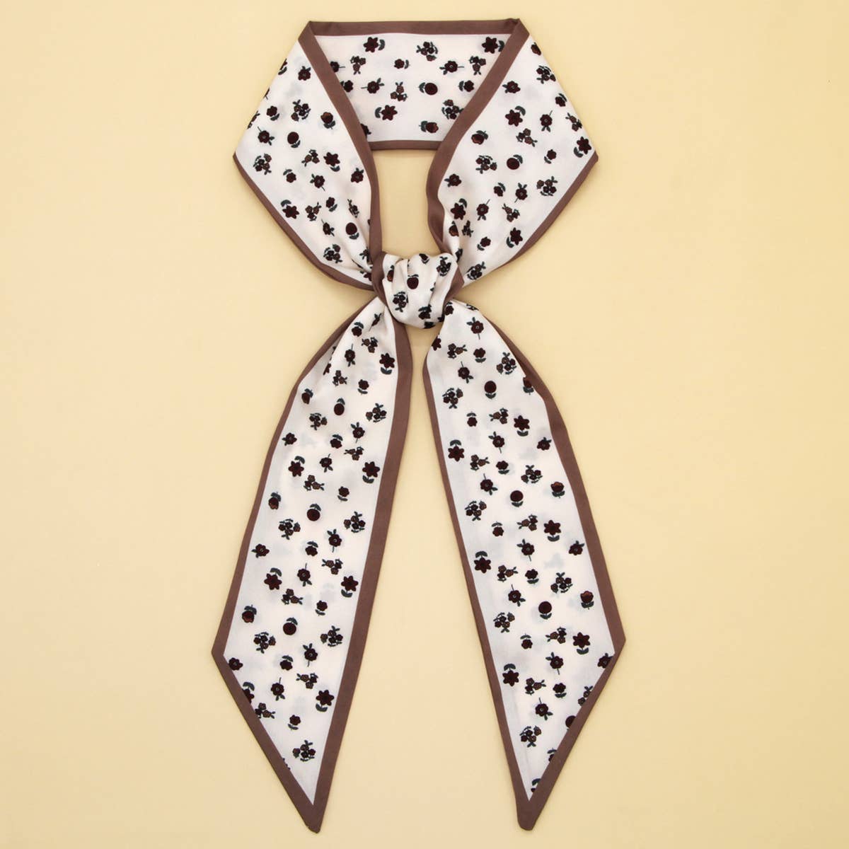 Floral Letter  Scarf Hair Tie Ribbon