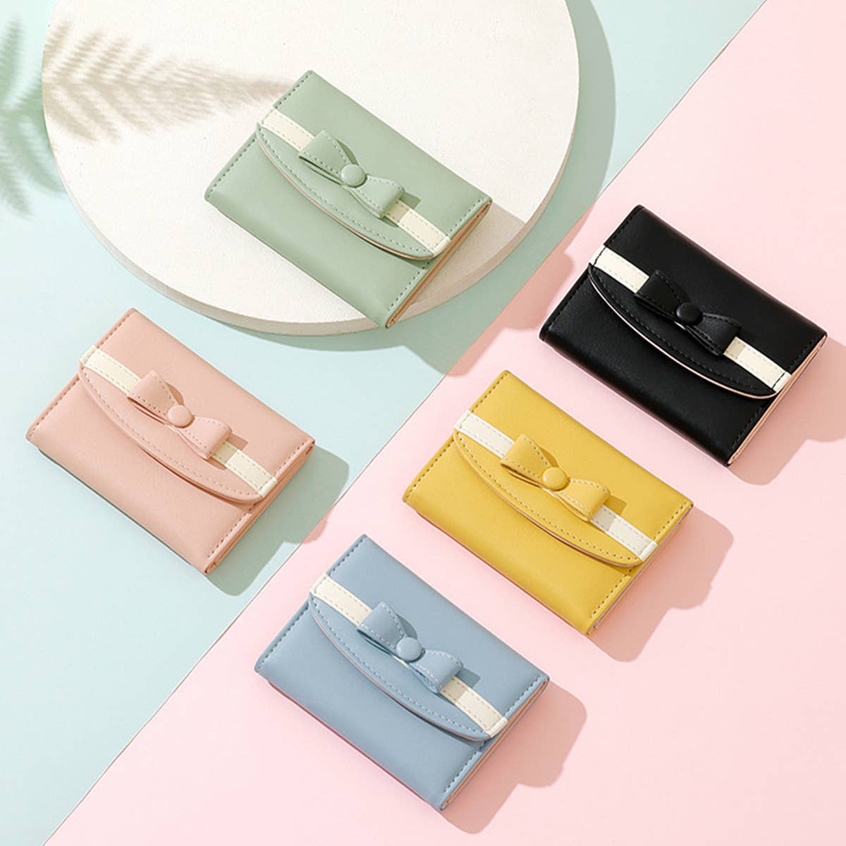 SQUARE LARGE CAPACITY BOW DECORATIVE WALLET_CWAB1629