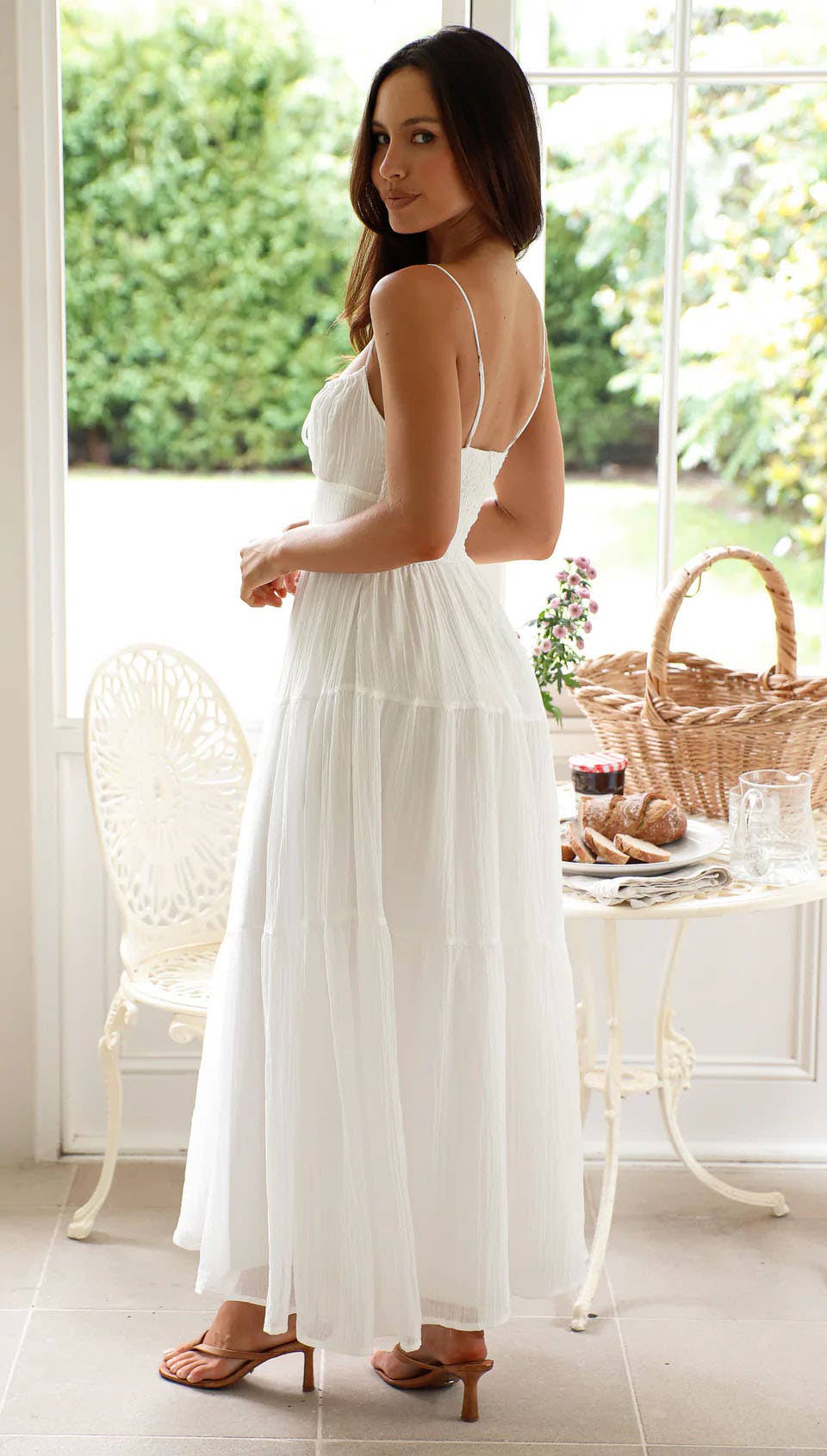Chiffon sleeveless long halter dress large swing