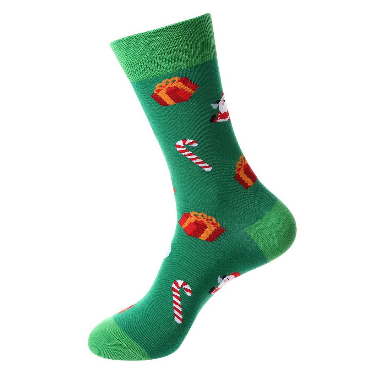 CHRISTMAS ELK SNOWMAN MIDDLE TUBE COTTON SOCKS