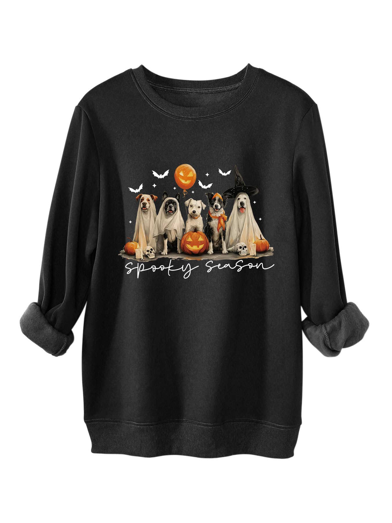 Cute and fun Halloween printed thick warm hoodie