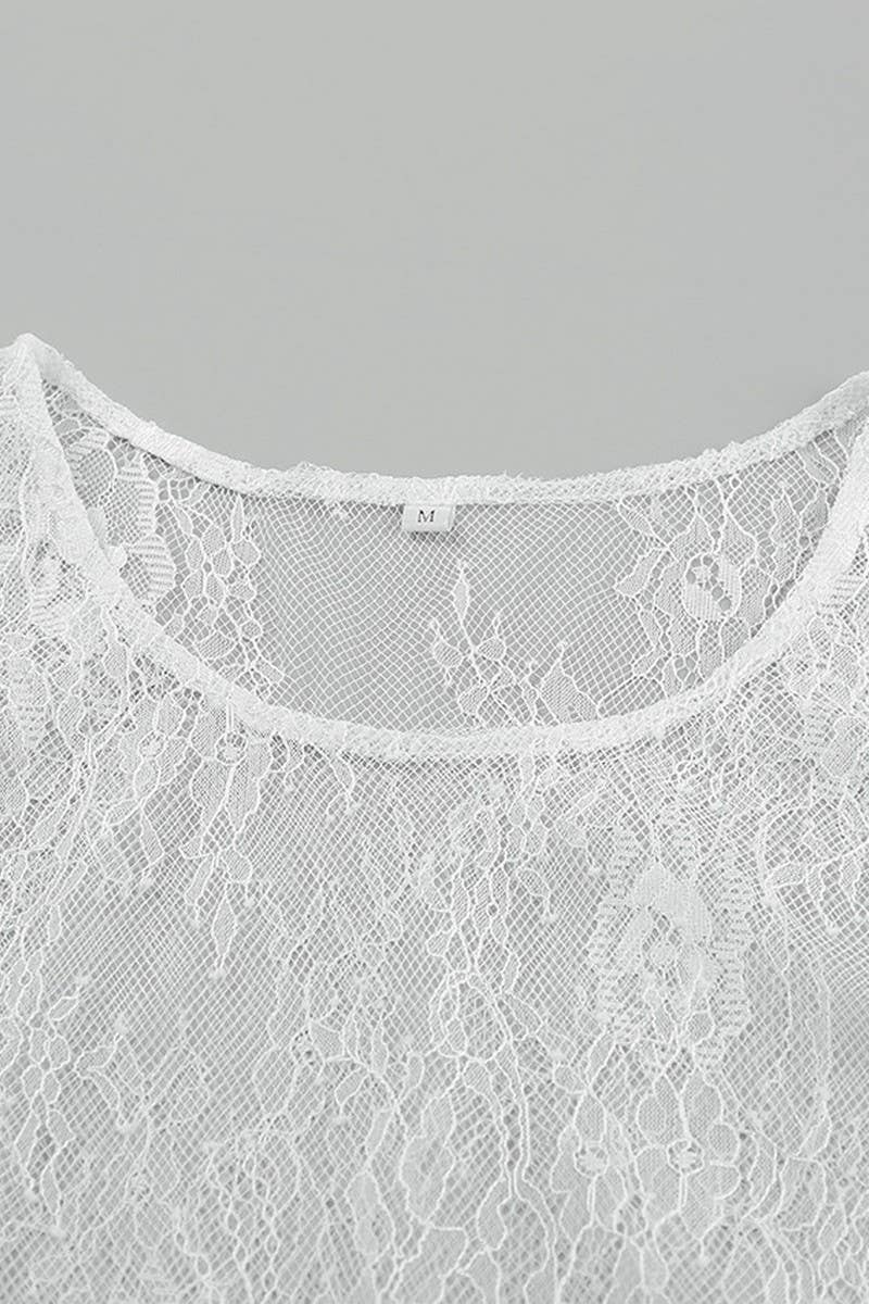 CWTBLL539_LONG-SLEEVED HOLLOW SEE-THROUGH LOOSE LACE T-SHIRT