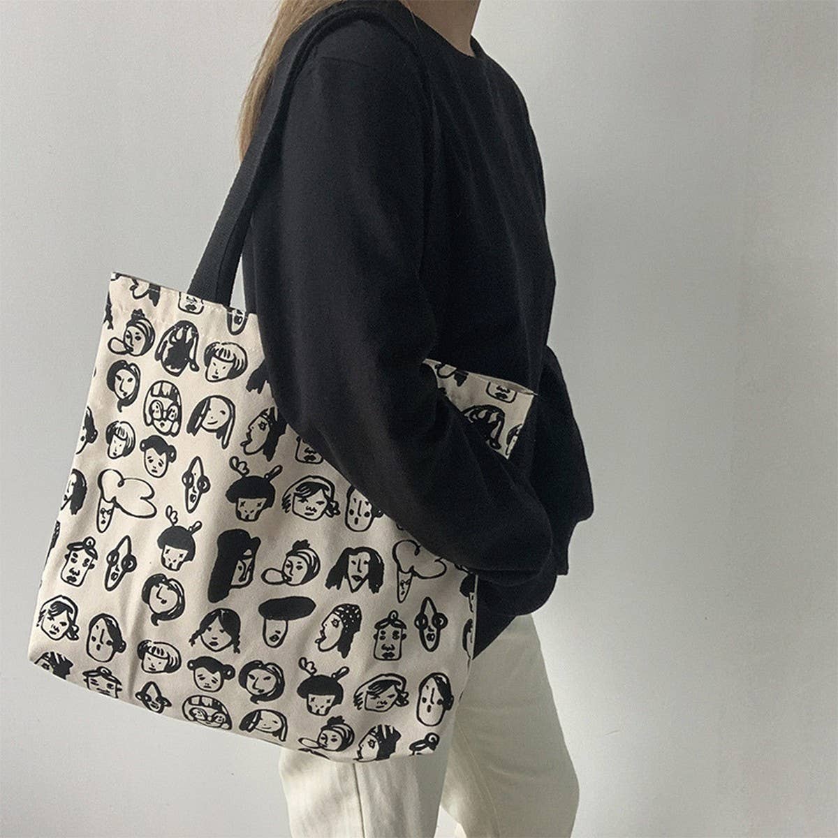 RETRO CUTE WORK AND TRAVEL STUDENT CLOTH BAG_CWAB2182