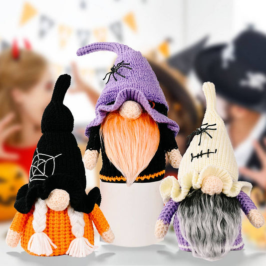 HALLOWEEN KNITTED RUDOLPH DOLL ORNAMENTS