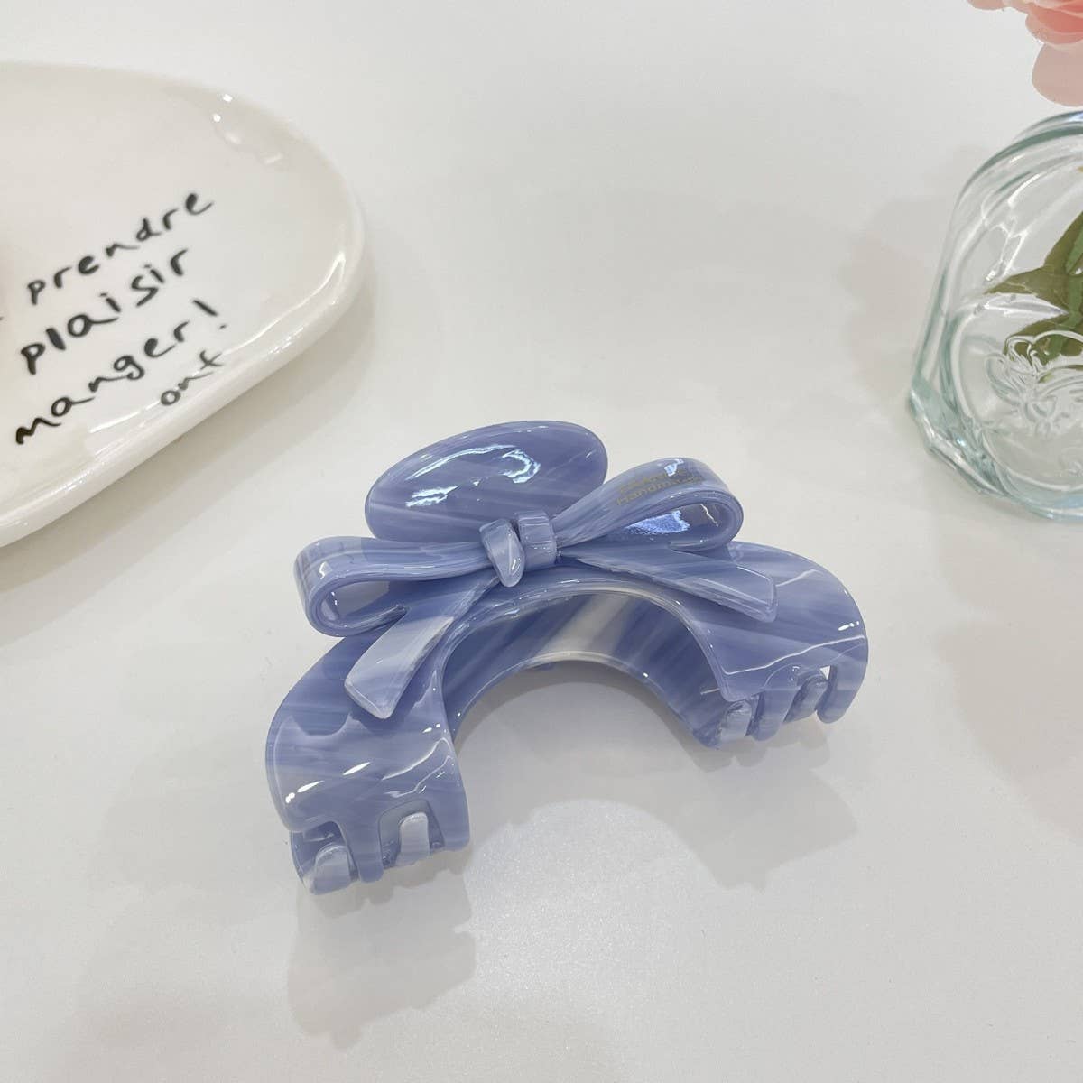 CWAHA1535_TEMPERAMENT SEMICIRCLE 3D BOW HAIR CLAW CLIP