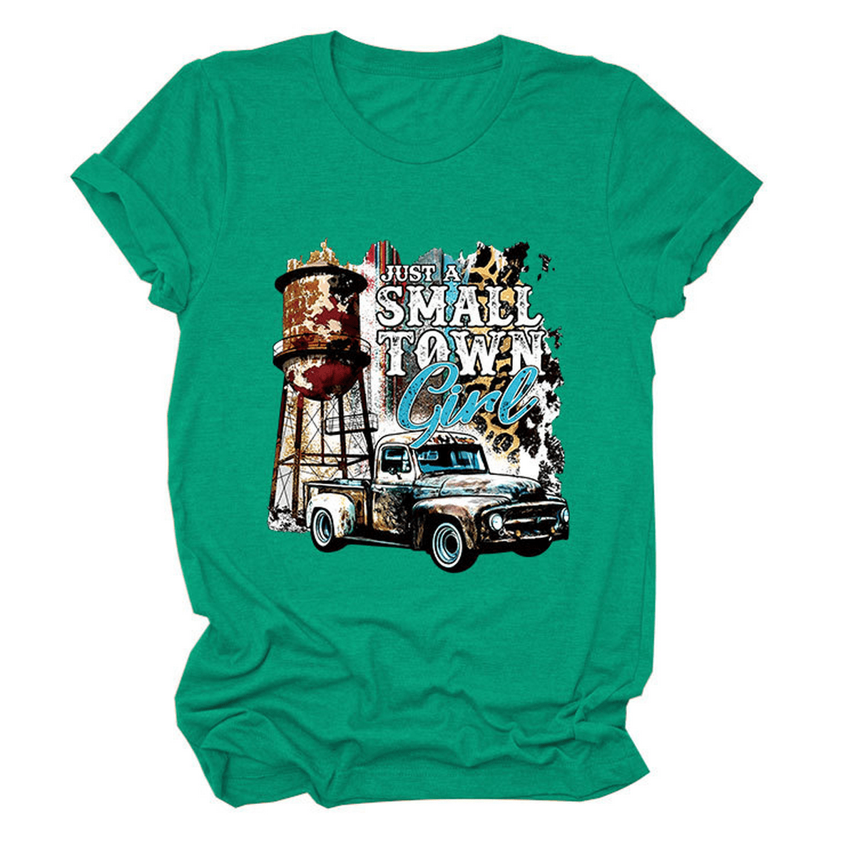 Just a Small Town Girl Print T-Shirt – Loose Fit_CWTTS1525