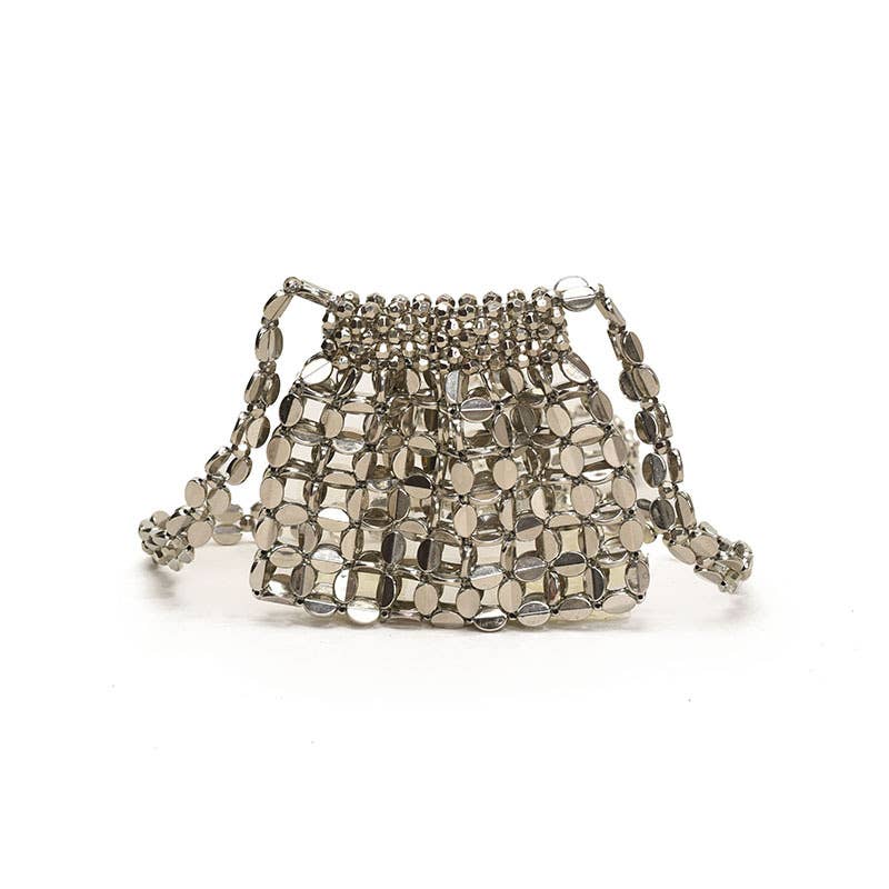 Fashionable hollowed-out glossy crossbody bag