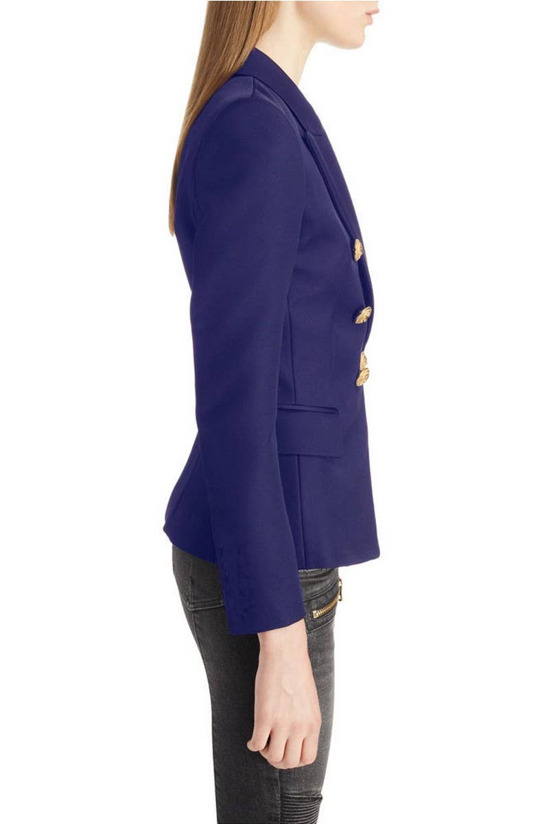 CWOCO0955_SOLID COLOR DOUBLE-BREASTED SHORT SUIT COATS