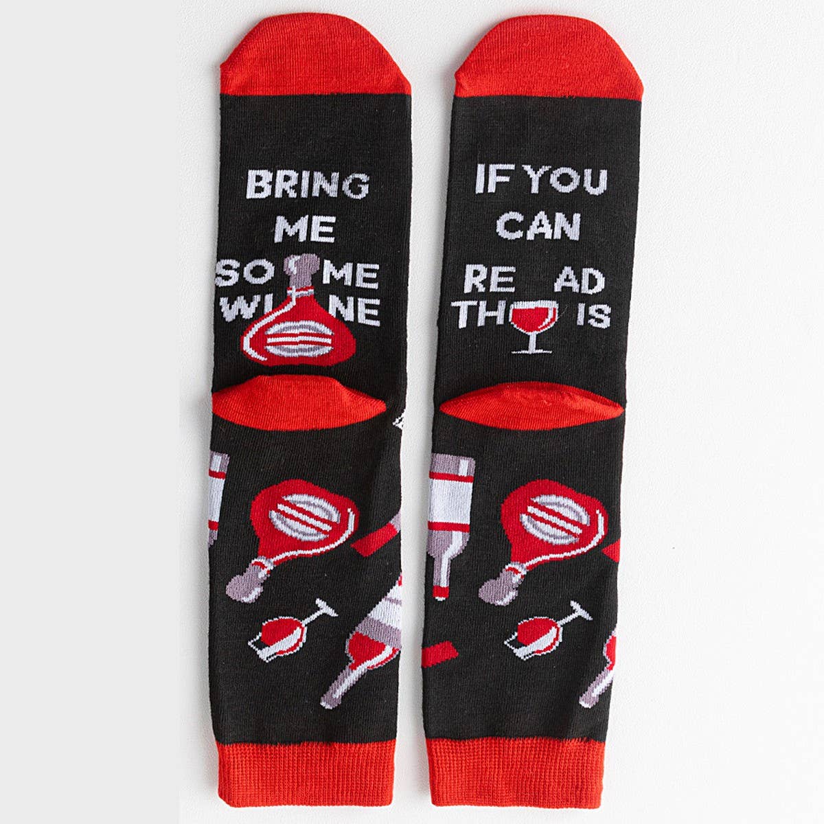 CWMS02746_FUNNY LETTER CREW SOCKS UNISEX STREETWEAR