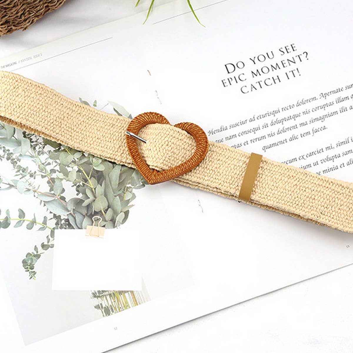 CWABE1178_RETRO HEART BUCKLE DECORATIVE WAIST BELT