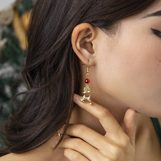 VERSATILE DEER BOW SIMPLE EARRINGS