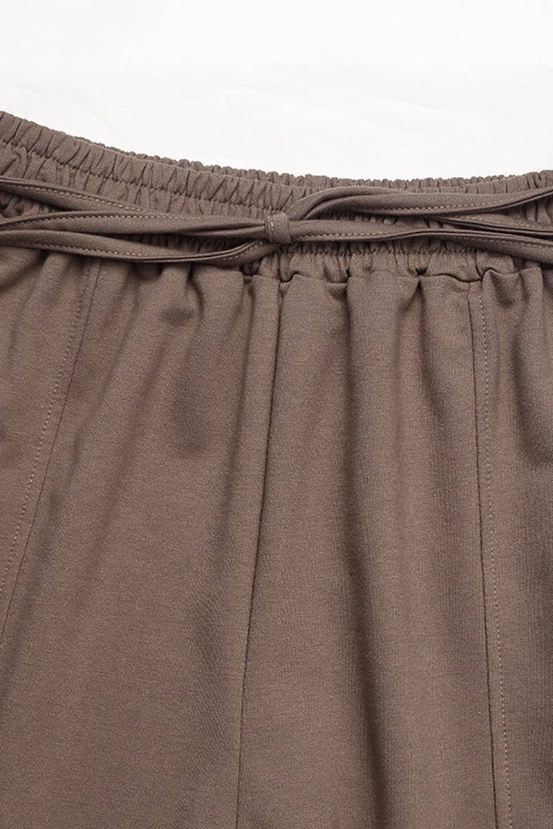 CWBLP1064_SOLID COLOR POCKET ELASTIC CUFF SWEATPANTS