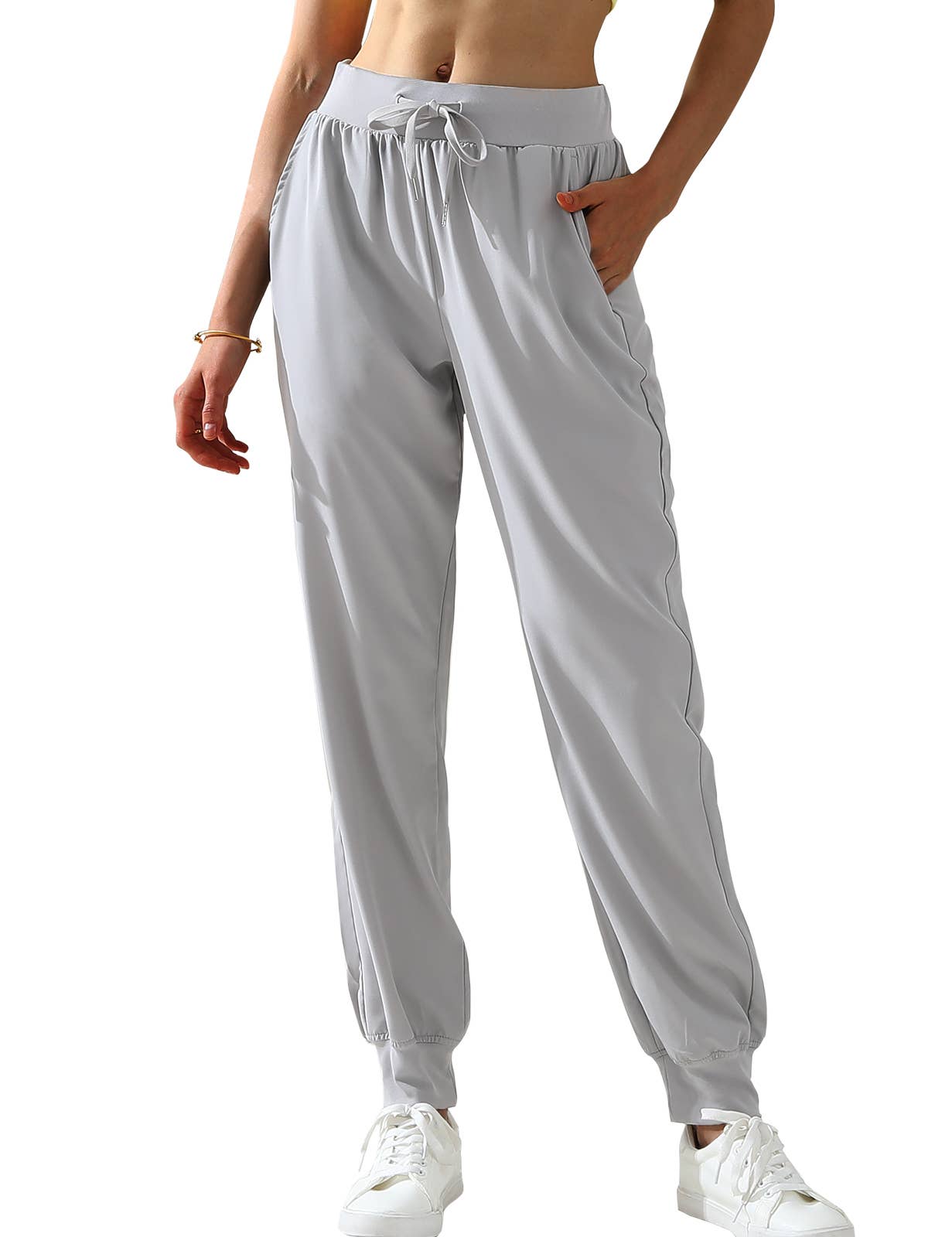 CWBLP423_Elastic Band Waist With Side Pocket Pants