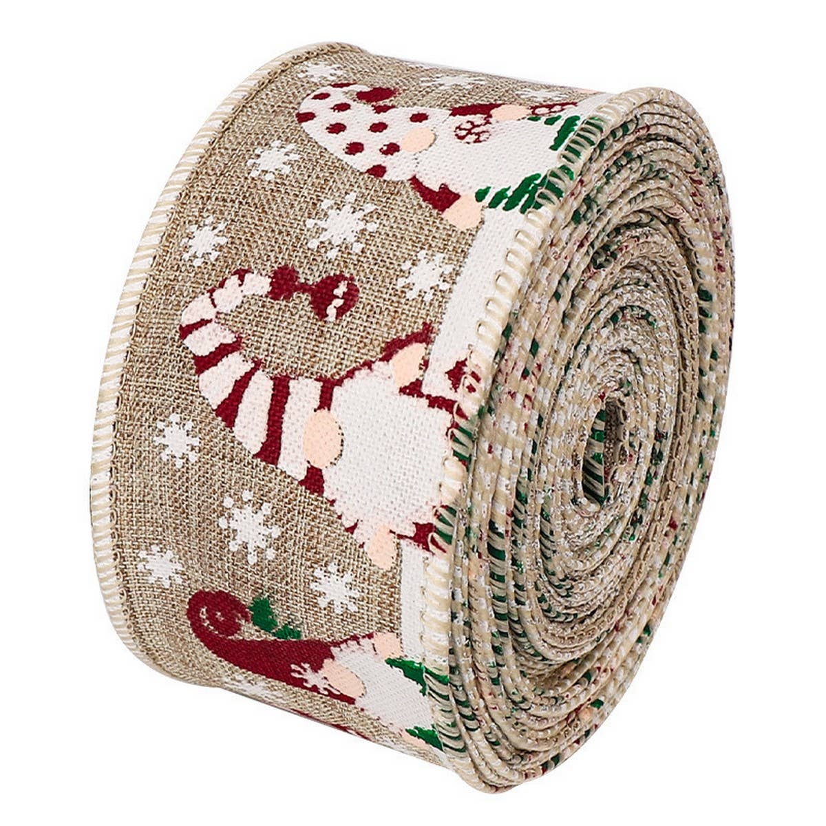 CWMM10199_SANTA CHRISTMAS RIBBON TREE BOW ORNAMENTS