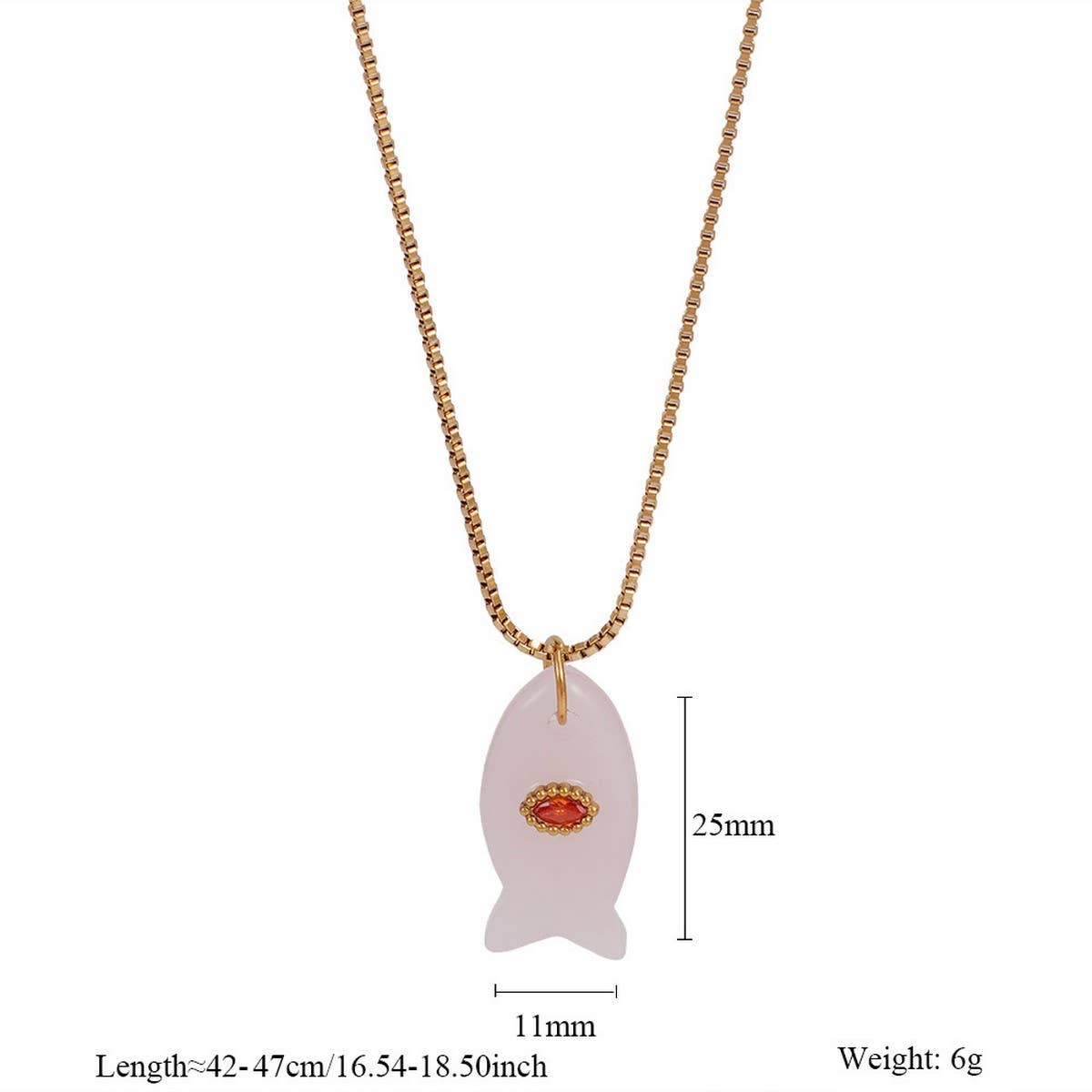 Minimal Fish Pendant Necklace for Beach