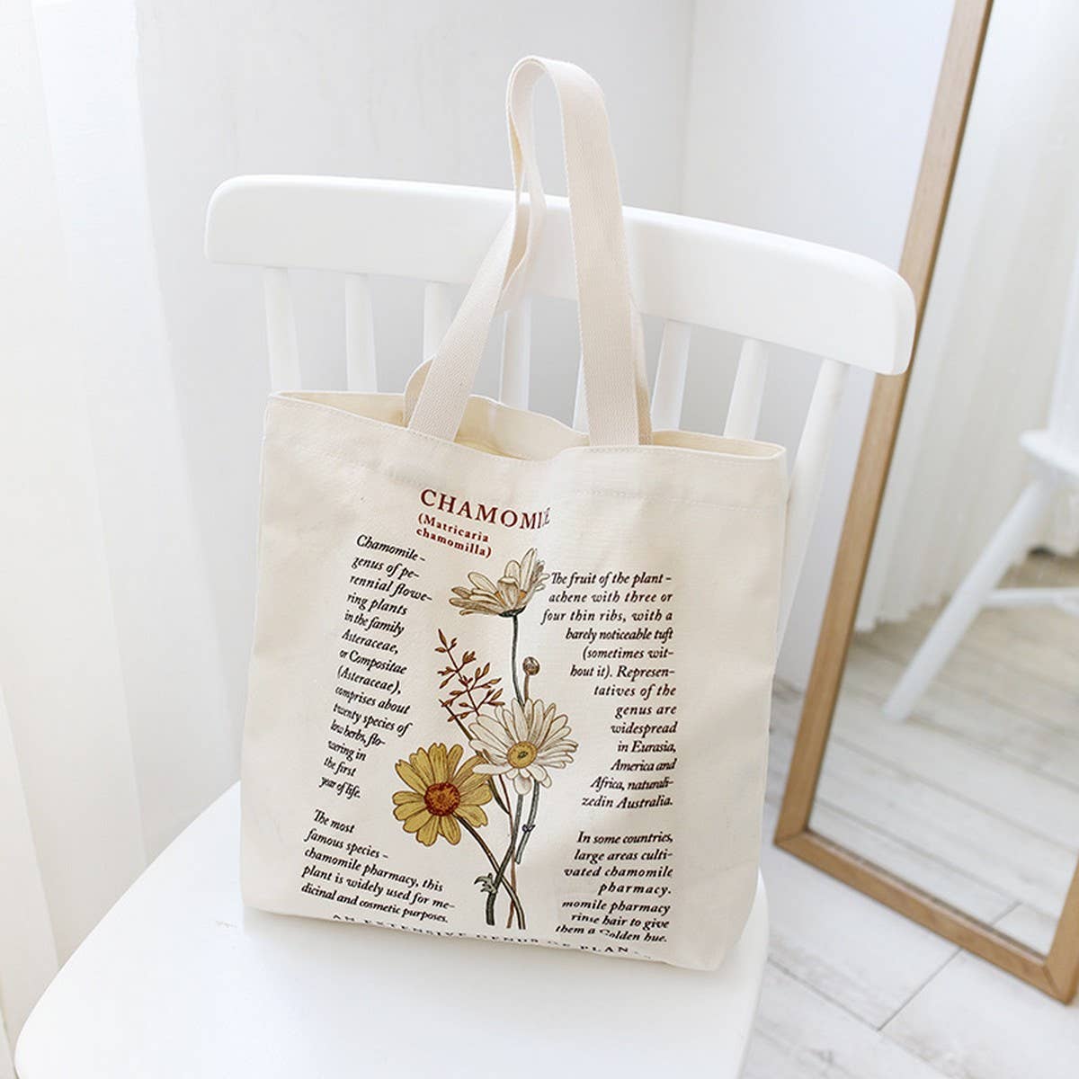Vintage Cotton Canvas Shoulder Tote for Women_CWAB5619