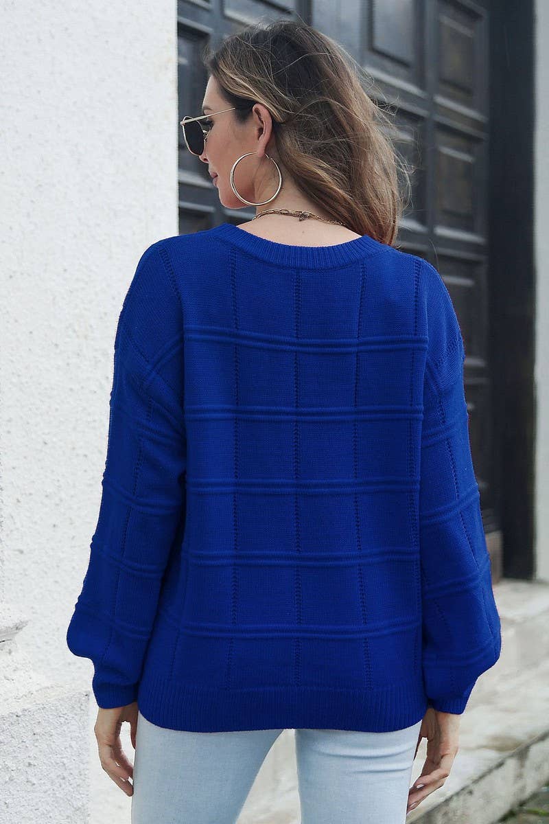 CWOSWL1799_Crew Neck Long Sleeve Pullover Sweater