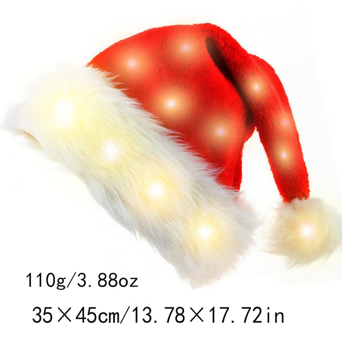 CWAH04584_RED SANTA HAT WITH GOLD STARS FOR CHRISTMAS PARTY