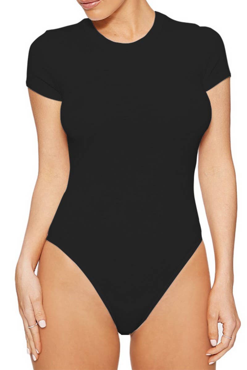 CWSJS1371_SUMMER NEW CASUAL SHORT-SLEEVED TIGHTS