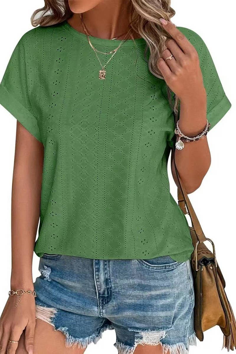 CWTTS1321_SUMMER NEW ROUND NECK LOOSE SHORT SLEEVE T-SHIRT