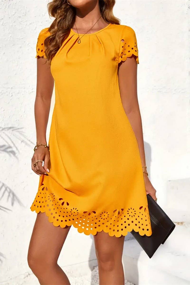 CWDSD3715_BURNISHED HIGH WAISTED SOLID COLOR DRESS